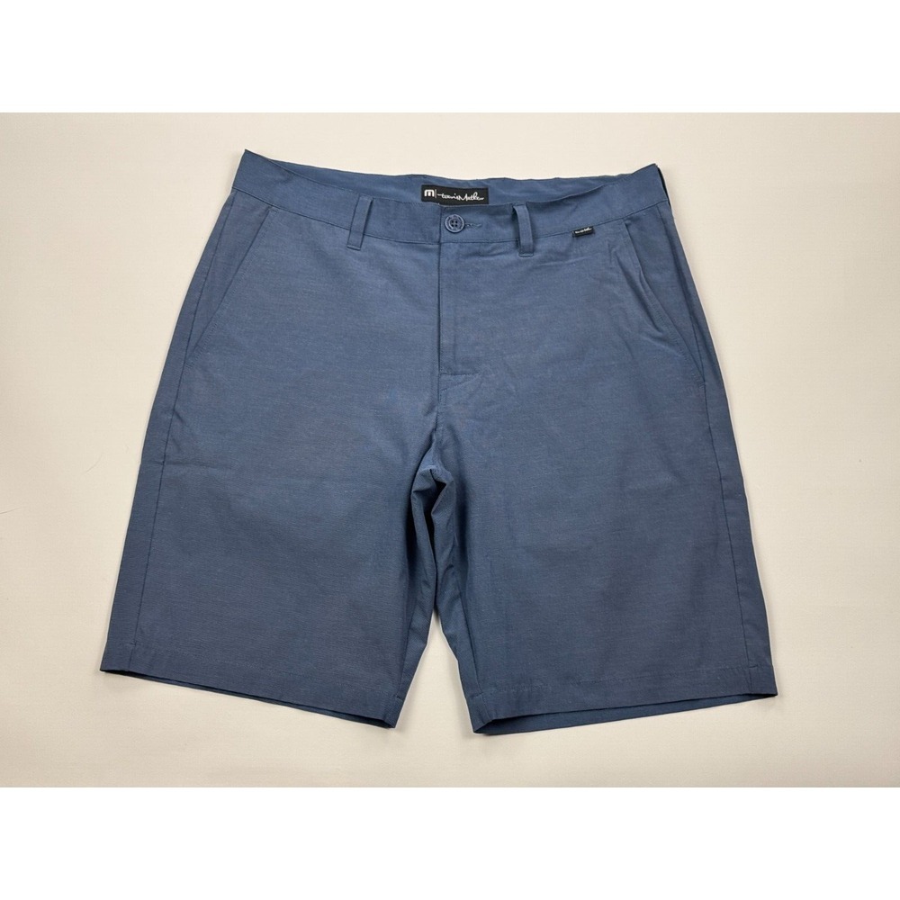 Travis Mathew Beck Golf Short Size 32 Pockets Comfort Stretch Lightweight Indigo